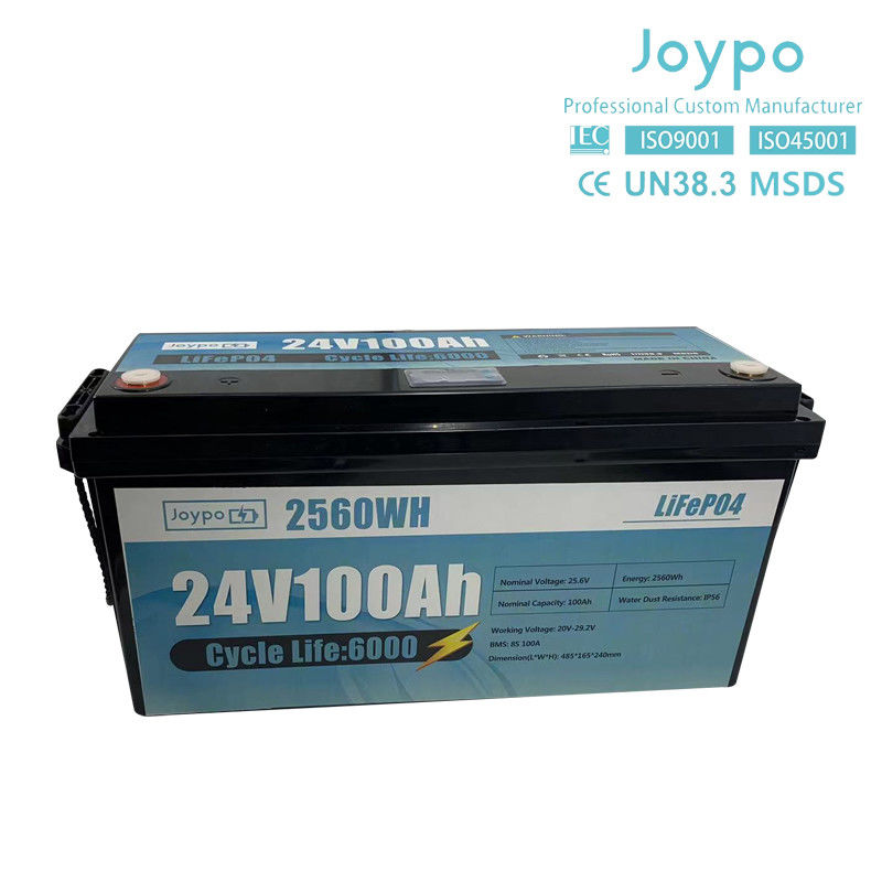 Smart BMS Długa żywotność 24V 100Ah Litium Ion Battery RV Camper Lifepo4 Battery Pack