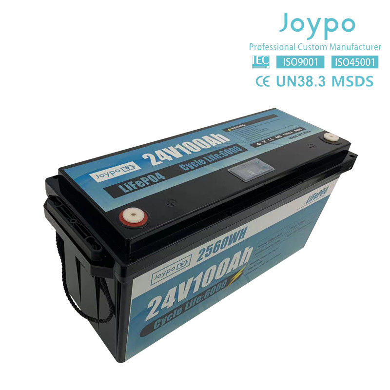 Smart BMS Długa żywotność 24V 100Ah Litium Ion Battery RV Camper Lifepo4 Battery Pack