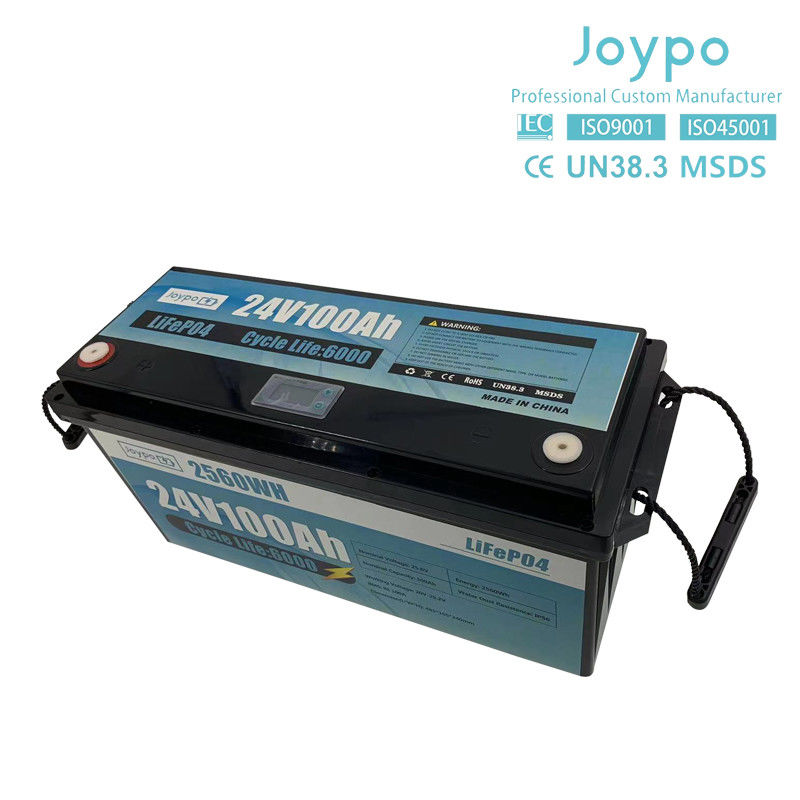 Smart BMS Długa żywotność 24V 100Ah Litium Ion Battery RV Camper Lifepo4 Battery Pack