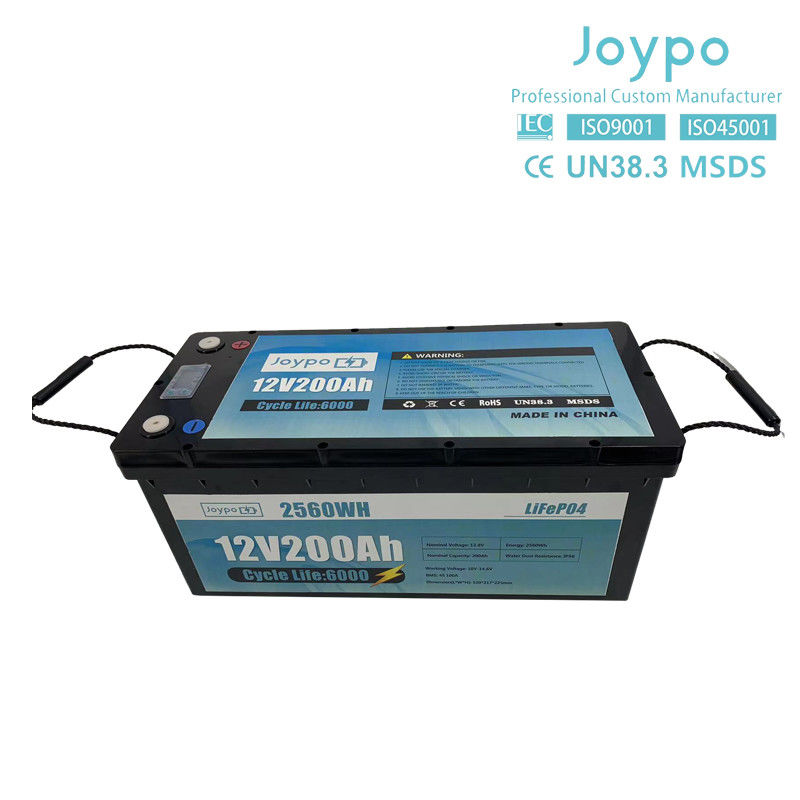 RV Camper Długa żywotność LFP Lifepo4 Bateria 12V 24V 100Ah 200Ah Z Smart BMS