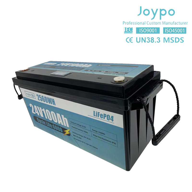 RV Camper Długa żywotność LFP Lifepo4 Bateria 12V 24V 100Ah 200Ah Z Smart BMS
