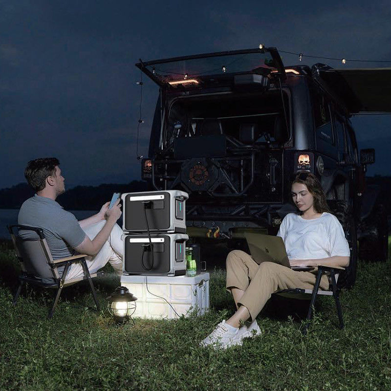 LiFePO4 Bateria zewnętrzna Przenośny generator energii słonecznej 1200W Z światłem LED