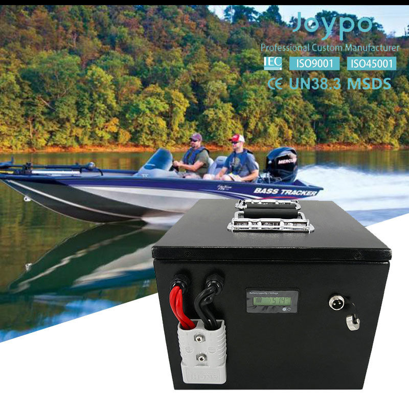 Joypo 36V 100Ah Motor do żeglugi morskiej Akumulator LiFePO4 Litium Długi cykl życia dla łodzi Bass